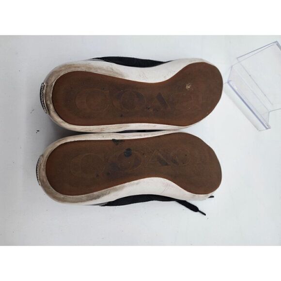 Coach Women's Black & White Canvas Sneakers Size 8 - Picture 8 of 8